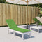 vidaXL - Terrasstoelkussen - (75+105)x50x3 - cm - stof - gemêleerd - groen