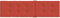 vidaXL - Terrasstoelkussen - (75+105)x50x3 - cm - stof - gemêleerd - rood