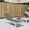 vidaXL - Terrasstoelkussen - (75+105)x50x3 - cm - stof - gemêleerd - donkergrijs