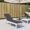 vidaXL - Terrasstoelkussen - (75+105)x50x3 - cm - stof - gemêleerd - antraciet