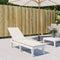 vidaXL - Terrasstoelkussen - (75+105)x50x3 - cm - stof - gemêleerd - crèmekleurig