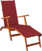 vidaXL - Terrasstoelkussen - (75+105)x50x3 - cm - wijnrood
