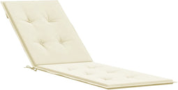 vidaXL - Terrasstoelkussen - (75+105)x50x4 - cm - crèmekleurig