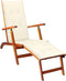 vidaXL - Terrasstoelkussen - (75+105)x50x4 - cm - crèmekleurig