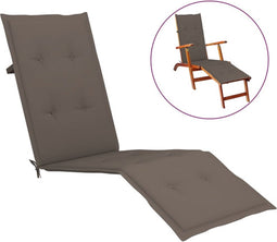 vidaXL - Terrasstoelkussen - (75+105)x50x4 - cm - taupe