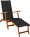 vidaXL - Terrasstoelkussen - (75+105)x50x4 - cm - zwart