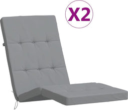 vidaXL - Terrasstoelkussens - 2 - st - oxford - stof - grijs