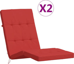 vidaXL - Terrasstoelkussens - 2 - st - oxford - stof - rood