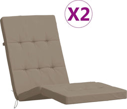 vidaXL - Terrasstoelkussens - 2 - st - oxford - stof - taupe