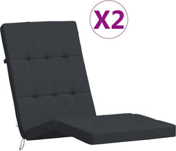 vidaXL - Terrasstoelkussens - 2 - st - oxford - stof - zwart