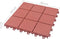 vidaXL - Terrastegels - 10 - st - 30,5x30,5 - cm - kunststof - rood
