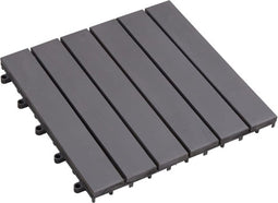 vidaXL - Terrastegels - 10 - st - 30x30 - cm - massief - acaciahout - greywash