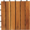 vidaXL - Terrastegels - 10 - st - 30x30 - cm - massief - acaciahout - wit