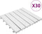 vidaXL - Terrastegels - 10 - st - 30x30 - cm - massief - acaciahout - greywash