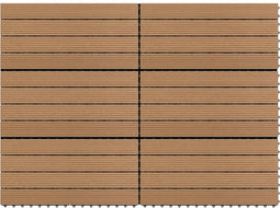 vidaXL - Terrastegels - 6 - st - 60x30 - cm - 1,08 - m² - HKC - bruin