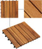 vidaXL - Terrastegels - acaciahout - 30 - x - 30 - cm - verticaal - patroon - (10 - stuks)