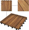vidaXL - Terrastegels - acaciahout - 30 - x - 30 - cm - verticaal - patroon - (10 - stuks)