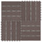 vidaXL - Terrastegels - diep - reliëf - 30x30 - cm - 1 - m² - HKC - donkerbruin - 11 - st
