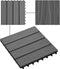 vidaXL - Terrastegels - diep - reliëf - 30x30 - cm - 1 - m² - HKC - grijs - 11 - st