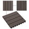 vidaXL - Terrastegels - diep - reliëf - 30x30 - cm - 1 - m² - HKC - donkerbruin - 11 - st