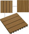 vidaXL - Terrastegels - diep - reliëf - 30x30 - cm - 1 - m² - HKC - teakkleur - 11 - st