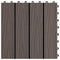 vidaXL - Terrastegels - diep - reliëf - 30x30 - cm - 1 - m² - HKC - donkerbruin - 11 - st