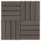 vidaXL - Terrastegels - diep - reliëf - 30x30 - cm - 1 - m² - HKC - donkerbruin - 11 - st