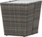 vidaXL - Theetafel - 41,5x41,5x43 - cm - poly - rattan - en - gehard - glas - grijs