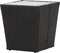 vidaXL - Theetafel - 41,5x41,5x43 - cm - poly - rattan - en - gehard - glas - zwart