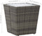 vidaXL - Theetafel - 41,5x41,5x43 - cm - poly - rattan - en - gehard - glas - grijs
