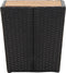vidaXL - Theetafel - 41,5x41,5x43 - cm - poly - rattan - massief - acaciahout - zwart