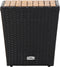 vidaXL - Theetafel - 41,5x41,5x43 - cm - poly - rattan - massief - acaciahout - zwart