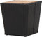 vidaXL - Theetafel - 41,5x41,5x43 - cm - poly - rattan - massief - acaciahout - zwart