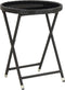 vidaXL - Theetafel - 60 - cm - poly - rattan - en - gehard - glas - zwart