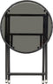 vidaXL - Theetafel - 60 - cm - poly - rattan - en - gehard - glas - zwart
