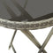 vidaXL - Theetafel - 60 - cm - poly - rattan - en - gehard - glas - grijs