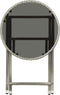 vidaXL - Theetafel - 60 - cm - poly - rattan - en - gehard - glas - grijs