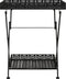 vidaXL - Theetafel - vintage - stijl - inklapbaar - 58x35x72 - cm - metaal - zwart