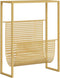 vidaXL - Tijdschriftenrek - 35x15x45 - cm - staal - goudkleurig