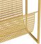 vidaXL - Tijdschriftenrek - 35x15x45 - cm - staal - goudkleurig
