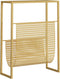 vidaXL - Tijdschriftenrek - 35x15x45 - cm - staal - goudkleurig
