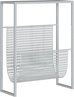 vidaXL - Tijdschriftenrek - 35x15x45 - cm - staal - zilverkleurig