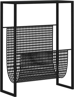vidaXL - Tijdschriftenrek - 35x15x45 - cm - staal - zwart