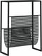 vidaXL - Tijdschriftenrek - 35x15x45 - cm - staal - zwart