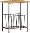 vidaXL Tijdschriftenrek 40x30x50 cm massief mangohout en staal