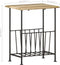 vidaXL Tijdschriftenrek 40x30x50 cm massief mangohout en staal