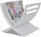 vidaXL Tijdschriftenrek vloermodel hout wit