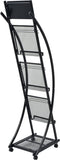 vidaXL - Tijdschriftenrek - zwart - 40x32x131 - cm - A4