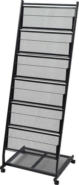vidaXL Tijdschriftenrek zwart 47,5x43x133 cm A4