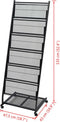 vidaXL Tijdschriftenrek zwart 47,5x43x133 cm A4